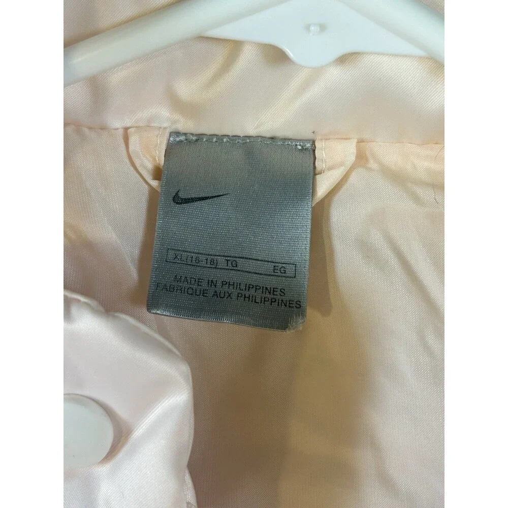 Nike Puffer Jacket Vest Size 16/18 XL Youth‎ Pink Removable Sleeves